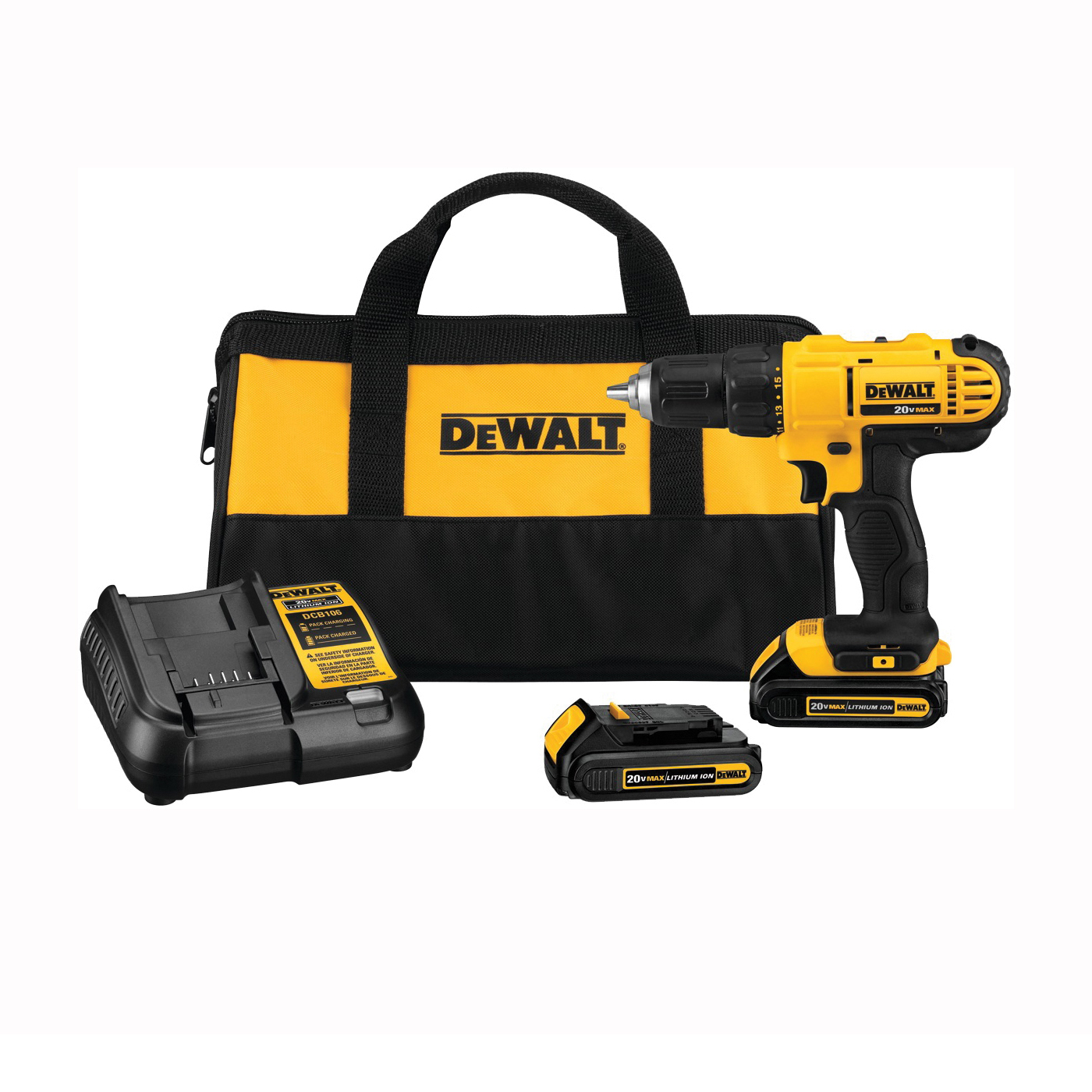 Dewalt Taladro/destornillador 20v 2 Baterias Cargador Y Mochila