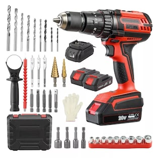 Foto 1 | Set Taladro Rotomartillo 1/2 2 Baterias Brocas Y Estuche 40 Pzs Eo Safe Imports Esi-9239 Multicolor