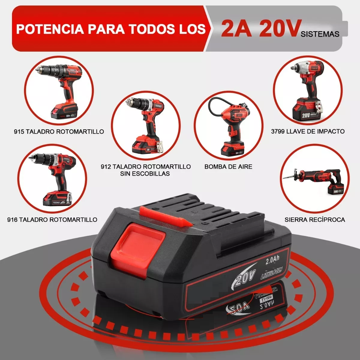 Foto 4 pulgar | Set Taladro Rotomartillo 1/2  2 Baterias Brocas Y Estuche 40 Pzs Eo Safe Imports Esi-9239 Multicolor