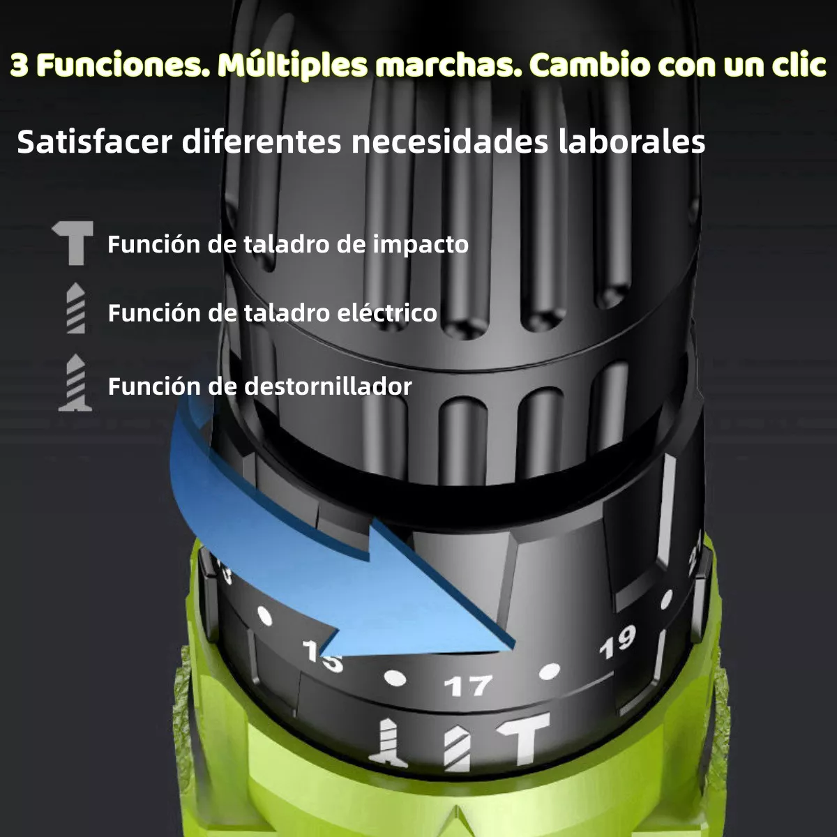 Foto 3 pulgar | Taladro Percutor Sin Escobillas/ Destornillador/atornillador 26 Pzs. Eo Safe Imports Esi-9963 Verde