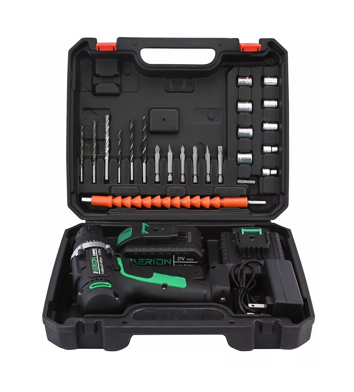 Foto 4 pulgar | Taladro Eléctrico Atornillador Inalámbricos 21v 2 Baterías Negro/verde