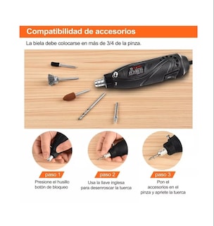 Foto 4 | Mini Taladro Goxawee de Pulido Mototool con 115 Pzas Negro