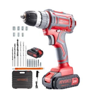 Foto 2 | Kit Taladro Eléctrico Atornillador Inalámbrico Rojo/gris