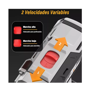 Foto 4 | Taladro Atornillador Nanwei Inalámbrico 2 Baterías de Litio 21 v Gris y Negro