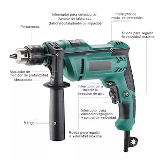 Foto 3 | Rotomartillo Eo Safe Imports ESI-11313 Verde 1/2'' de 1050w