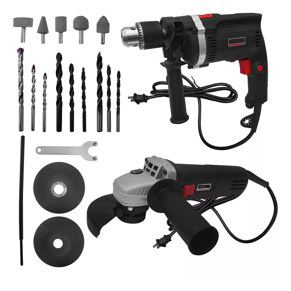 Foto 3 pulgar | Kit Taladro Y Amoladora De 800w Con Accesorios Eo Safe Imports Esi-12004 Negro