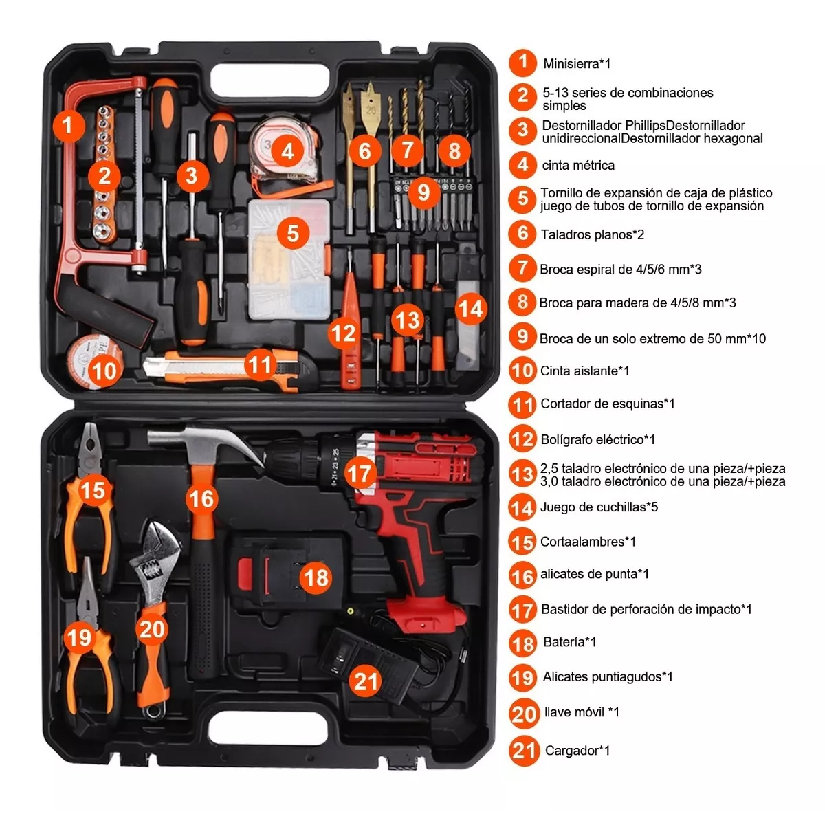 Foto 3 | Juego De Herramientas Kits Combinadas 118 Pcs Eo Safe Imports Esi-12673 Multicolor