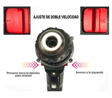 Foto 4 | Taladro De Impacto Eléctrico Inalámbrico 48v Con 2 Baterías Negro