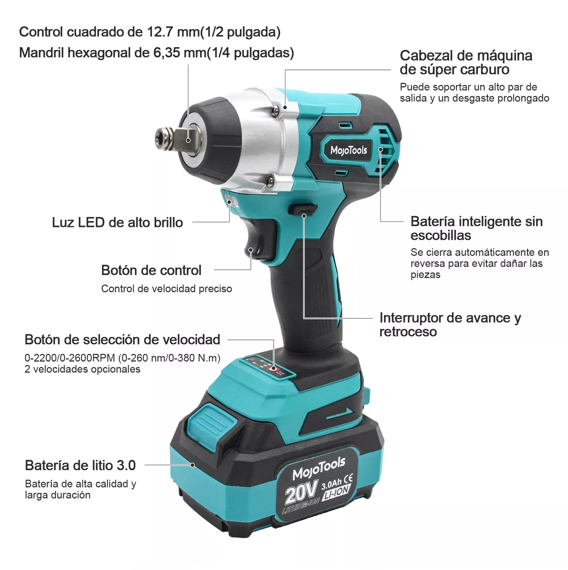 Foto 4 pulgar | Taladro Inalámbrico Esmeril Angular Y Llave Eléctrica