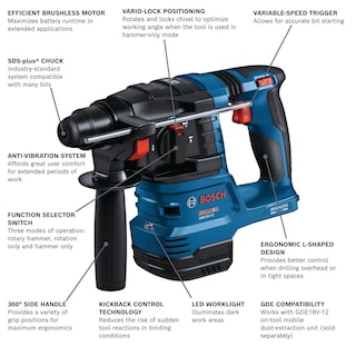 Foto 2 | Martillo Perforador Bosch Gbh18v-22n 18v Sds-plus Sin Escobillas - Venta Internacional.