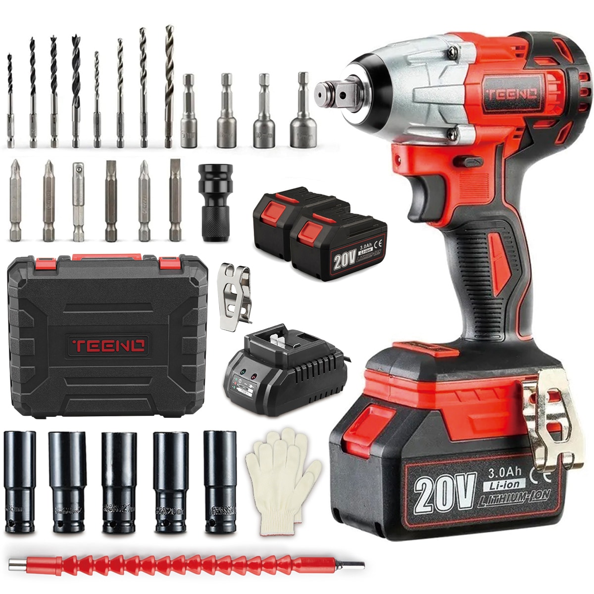 Llave de Impacto Inalámbrica Teeno 20 V 3ah Pro 3799 $1,018