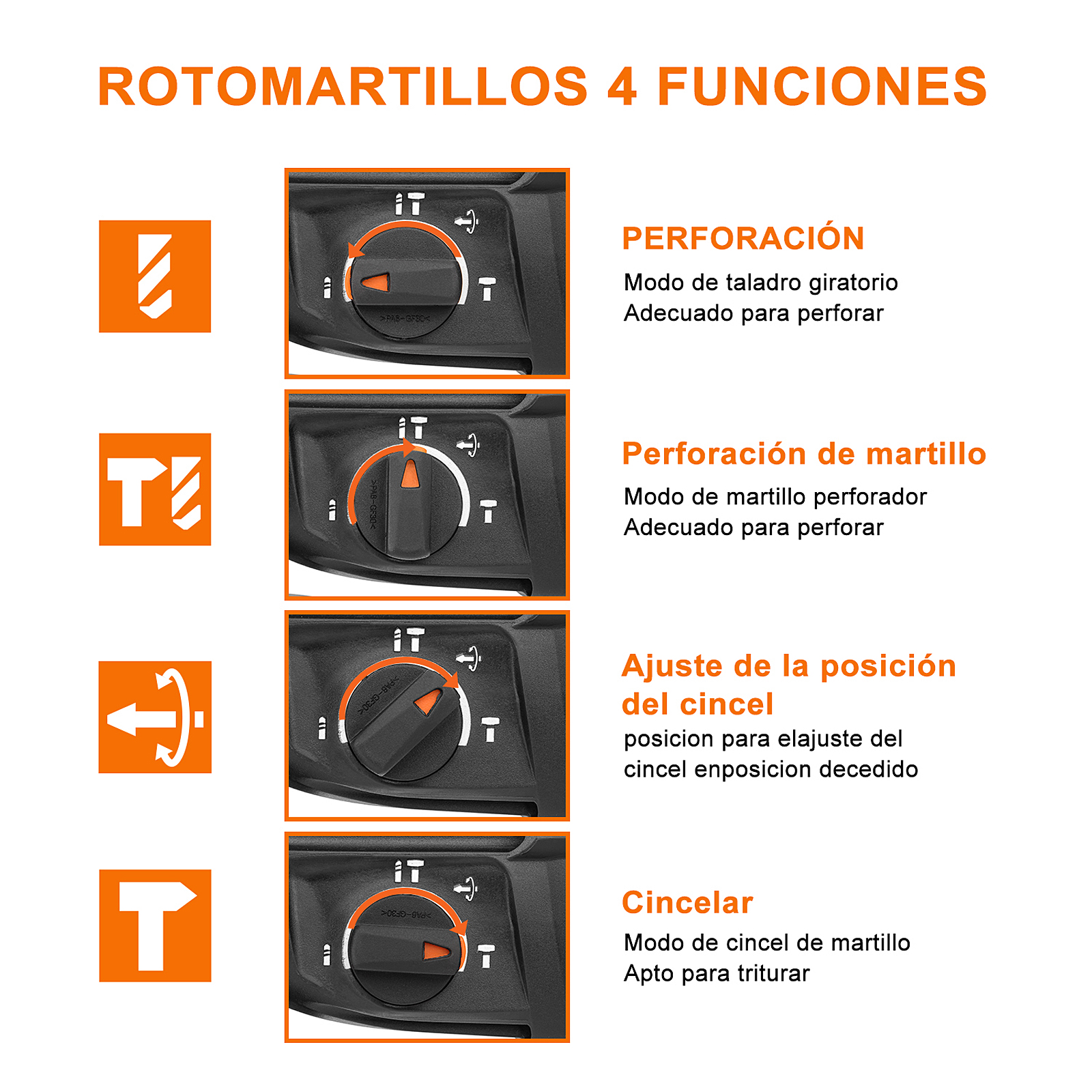 Foto 4 pulgar | Martillo Perforador Teeno RH910 800w SDS 5.5 kg