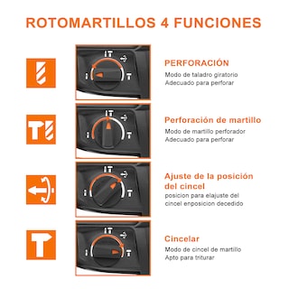 Foto 3 | Martillo Perforador Teeno RH910 800w SDS 5.5 kg