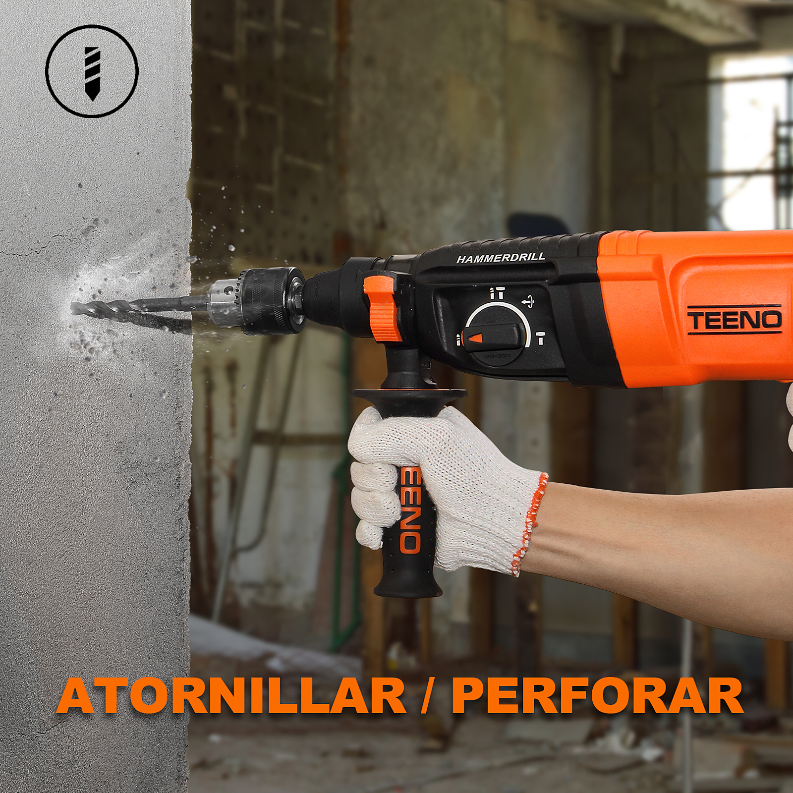 Foto 5 | Martillo Perforador Teeno RH910 800w SDS 5.5 kg