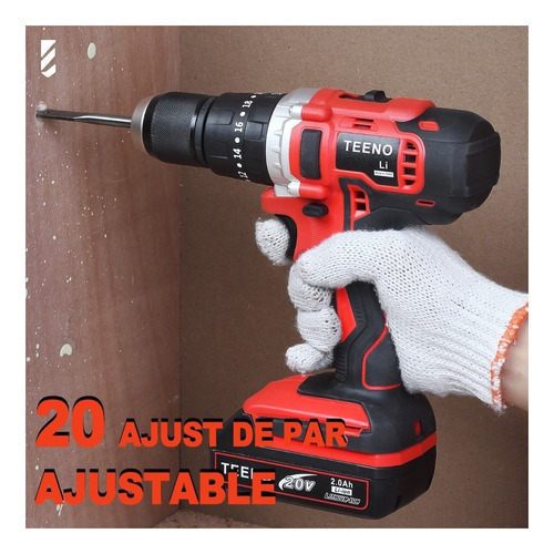 Foto 4 | Perforador Inalámbrico Teeno-916, 20 V 1/2 1 X 2,0 Ah, Iones De Litio