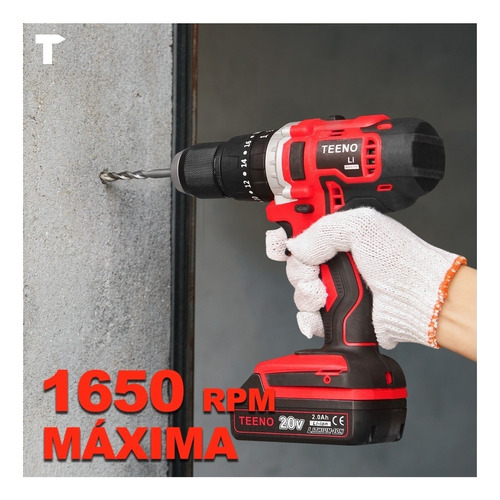 Foto 8 | Perforador Inalámbrico Teeno-916, 20 V 1/2 1 X 2,0 Ah, Iones De Litio