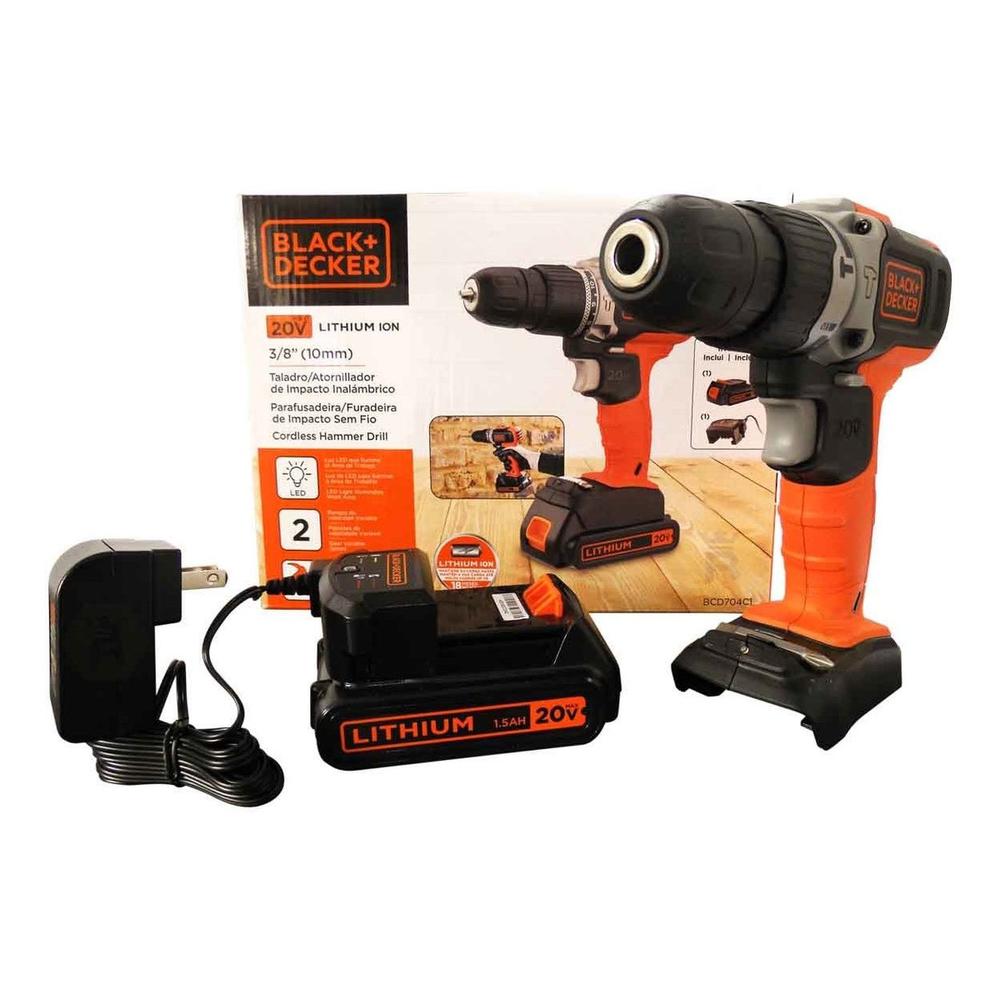 Foto 2 pulgar | Rotomartillo 20v 2 Vel Ion Litio Black&decker Bcd704c1