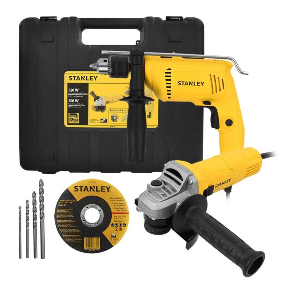 Combo Stanley Rotomartillo 600w + Miniesmeriladora 620w