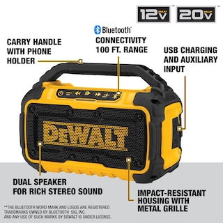 Foto 2 | Altavoz Bluetooth Dewalt 20 V Max Dcr010, Alcance De 100 Pies - Venta Internacional.