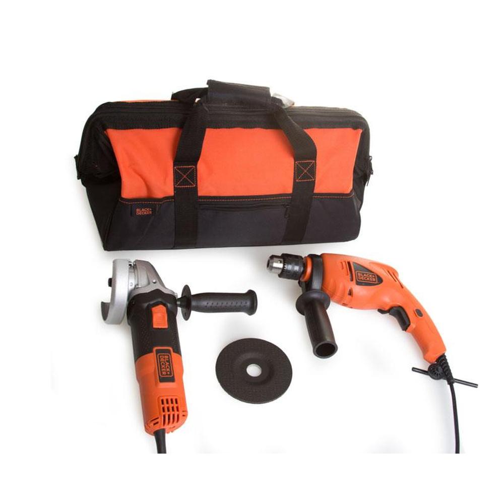 Foto 1 | Kit Taladro 550w + Esmeriladora 820w Maleta Black And Decker