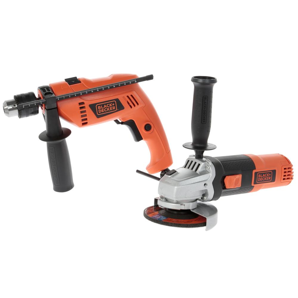 Foto 4 pulgar | Kit Taladro 550w + Esmeriladora 820w Maleta Black And Decker