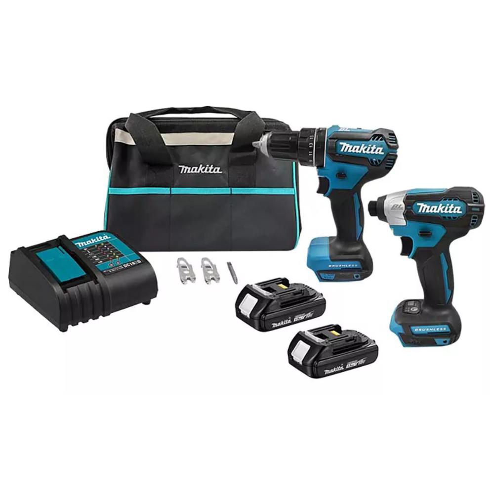 Foto 2 pulgar | Rotomartillo + Llave de Impacto Makita 18v Brushlees