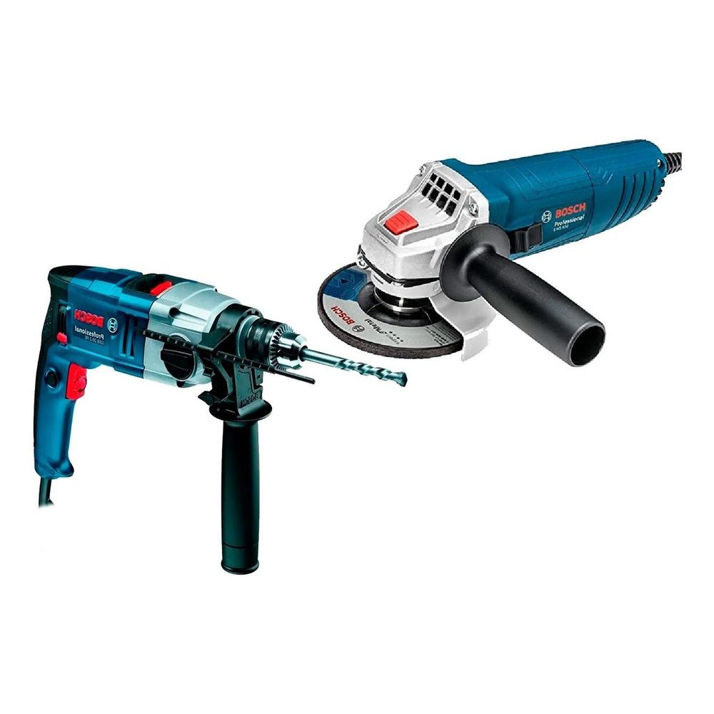 Rotomartillo 1/2 Bosch 800w + Miniesmeriladora 850w 4-1/2