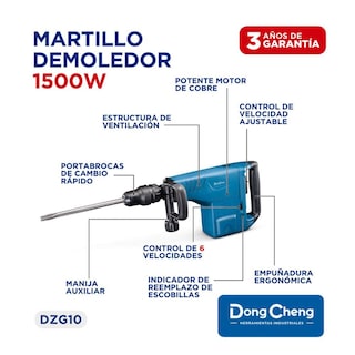 Foto 5 | Rotomartillo Sds Plus 800 W + Martillo Demoledor Sds Max Dc