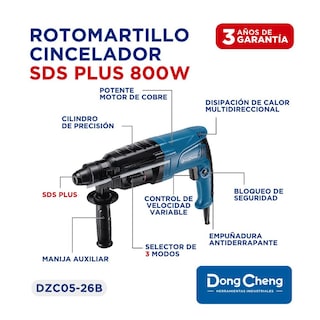Foto 6 | Rotomartillo Sds Plus 800 W + Martillo Demoledor Sds Max Dc