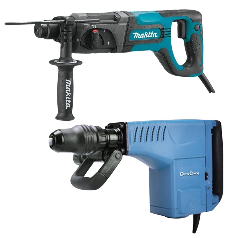 Rotomartillo HR2475 Makita + Martillo Demoledor Industri DongCheng
