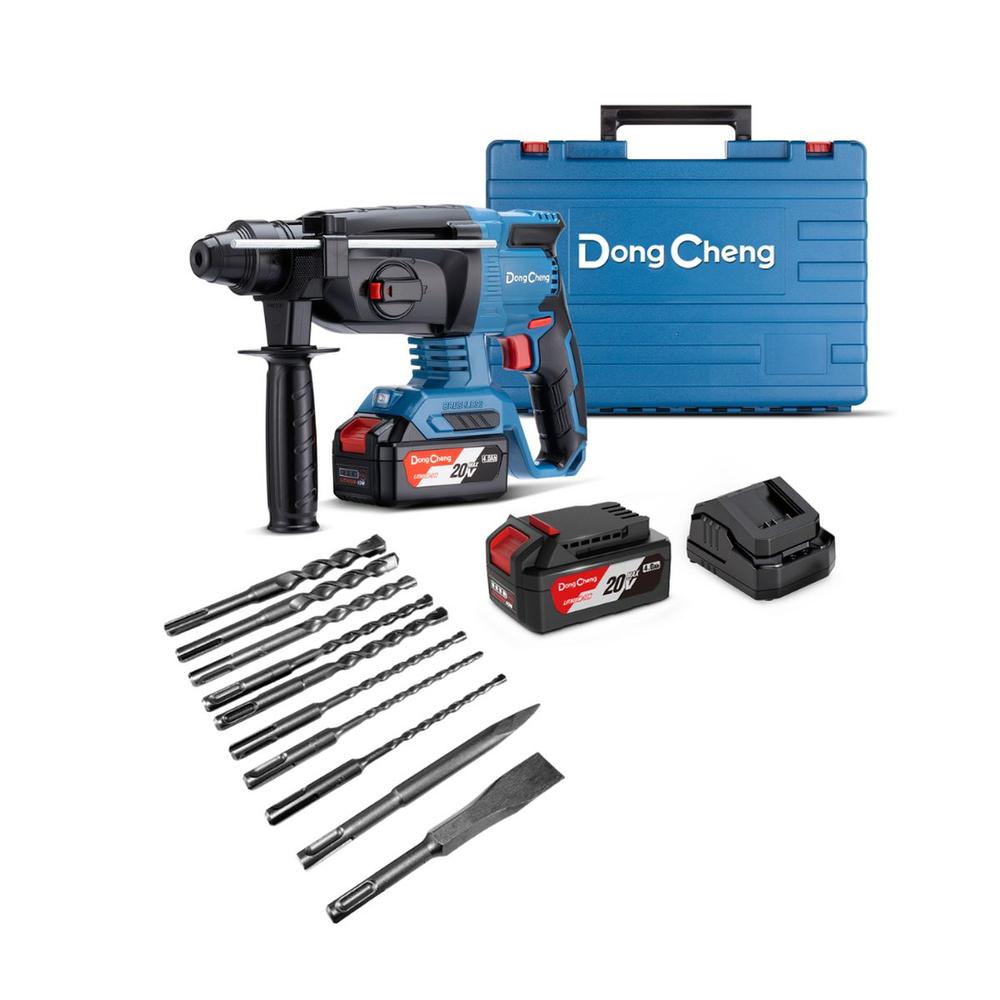 Foto 1 | Rotomartillo A Batería SDS Plus 20V DongCheng + Juego 10 Brocas y Cinceles SDS Plus