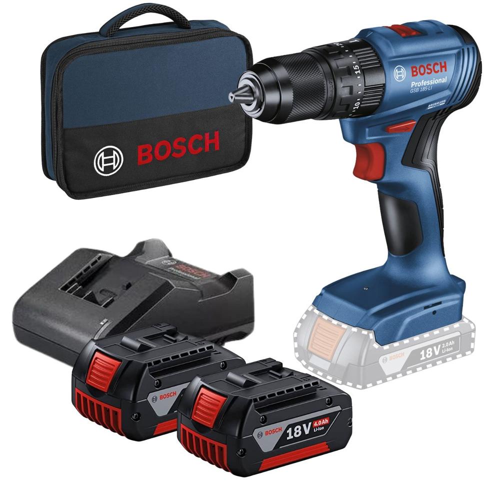Foto 2 pulgar | Rotomartillo Atornillador Bosch 18v 2 Baterías 4.0 Ah