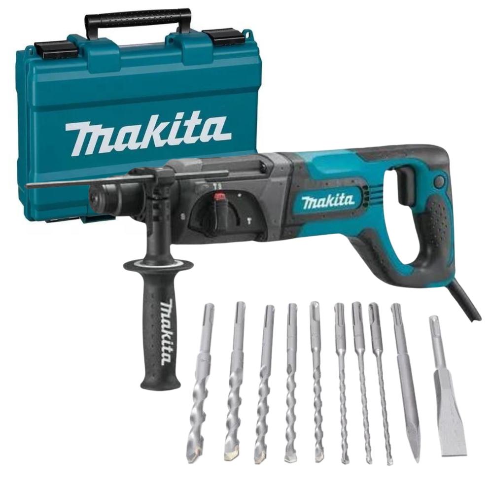 Rotomartillo Cincelador Sds Plus Makita Mod: Hr2475 + Brocas