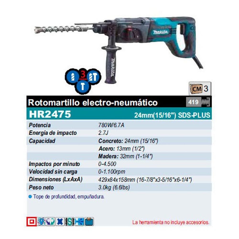 Foto 5 | Rotomartillo de 127 v Makita con Taladro de 120 v