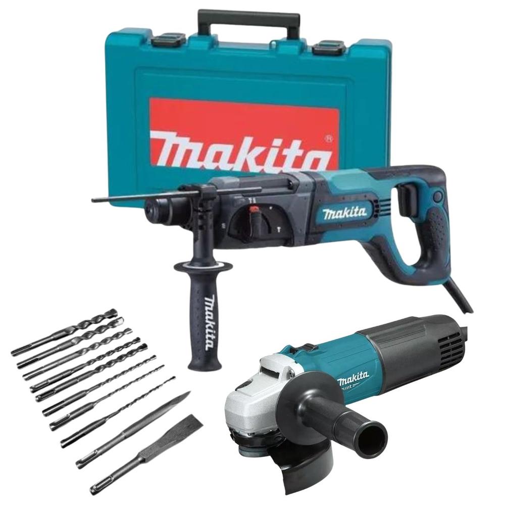 Rotomartillo Cincelador Makita con Esmeriladora