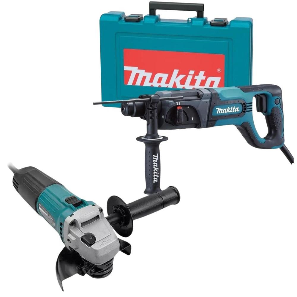 Rotomartillo Makita de 780 w con Miniesmeriladora de 540 w