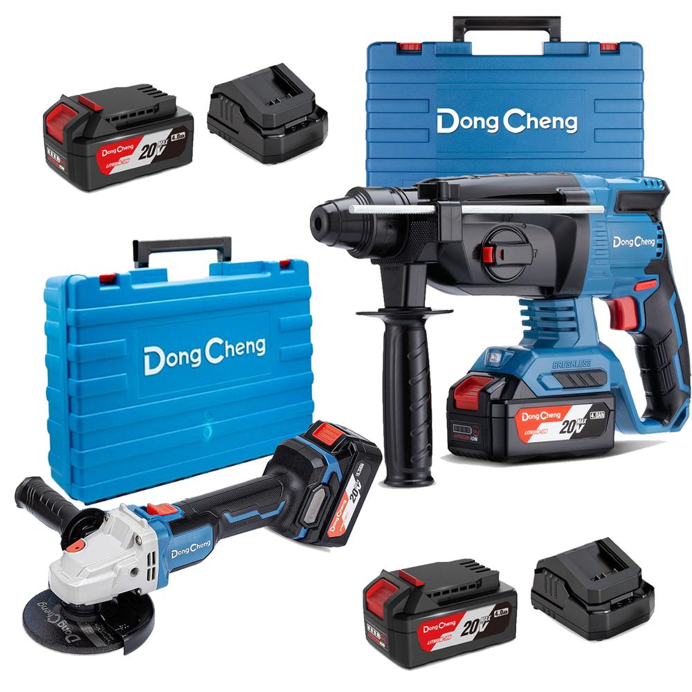Miniesmeril A Batería + Rotomartillo Atornillador Dongcheng