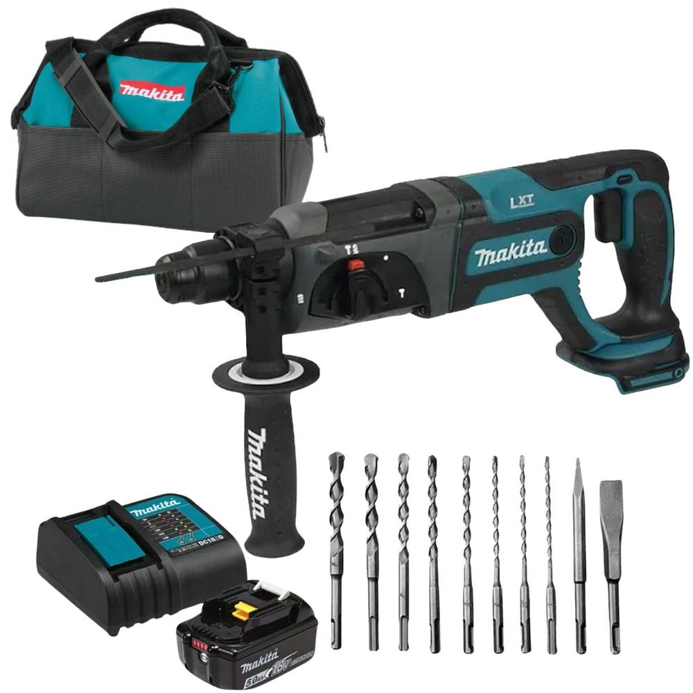 Foto 2 pulgar | Rotomartillo Cincelador Makita SDS Plus 18 V Batería 5 Ah