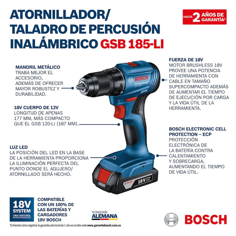 Foto 8 pulgar | Rotomartillo Atornillador + Lijadora Bosch 18v 2 Baterías