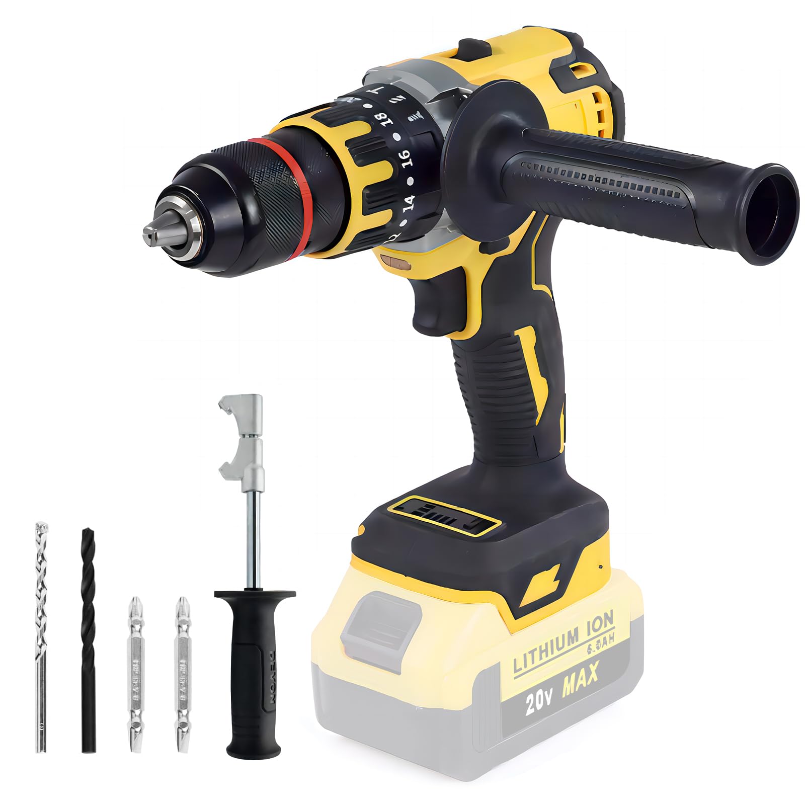 Taladro de Martillo Inalámbrico para Batería DeWalt De 20 V Max sin Escobillas Driver de Impacto Compacto