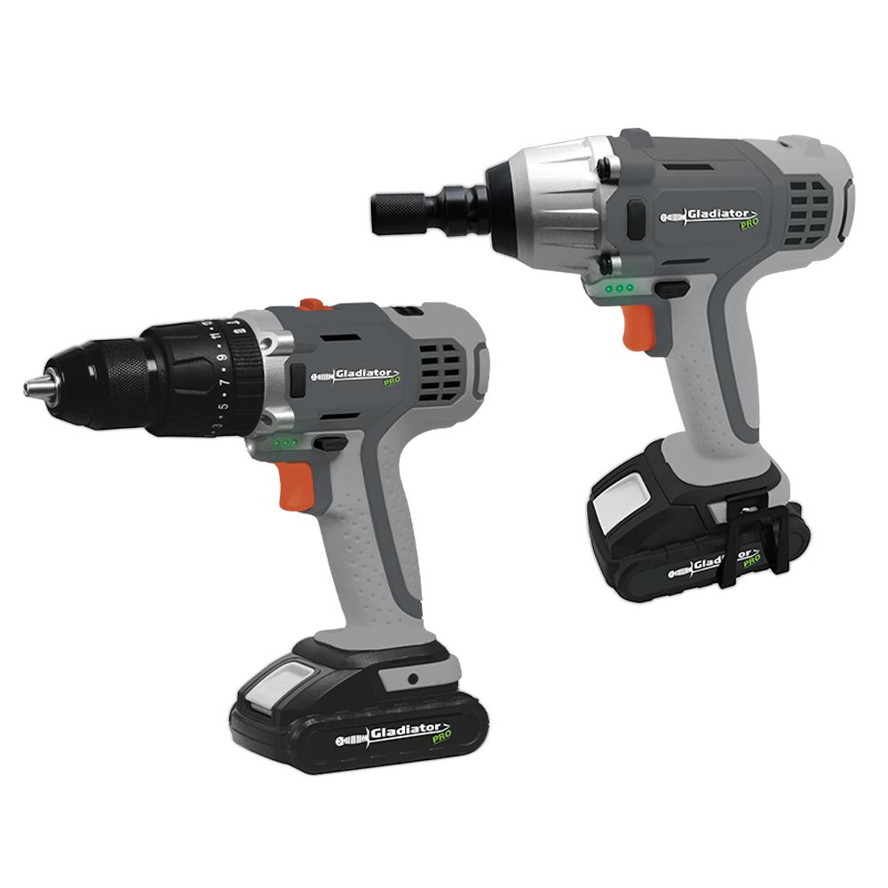 Foto 1 | Gladiador Kit Taladro + Llave Impacto Tp 813/18-ali 812/18c1