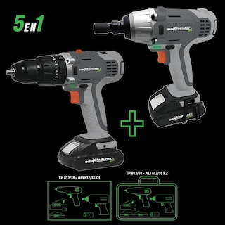 Foto 2 | Gladiador Kit Taladro + Llave Impacto Tp 813/18-ali 812/18c1