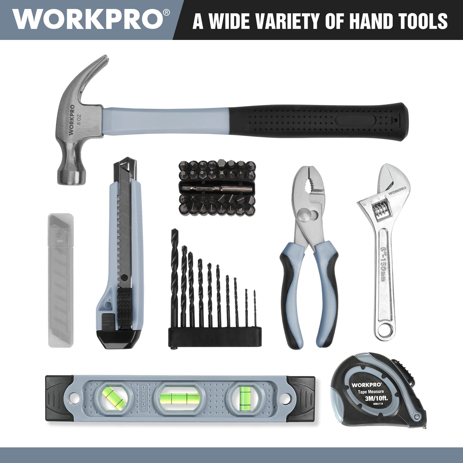 Foto 6 pulgar | Juego De Herramientas Workpro, Destornillador Inalámbrico De 12 V Con Kit De 61 Piezas - Venta Internacional.