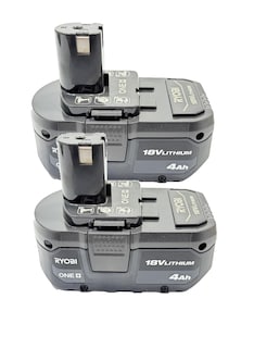 Foto 1 | Batería Ryobi One+ de Iones de Litio de 18 V y 4,0 Ah de Alta Capacidad Paquete de 2 - Venta Internacional