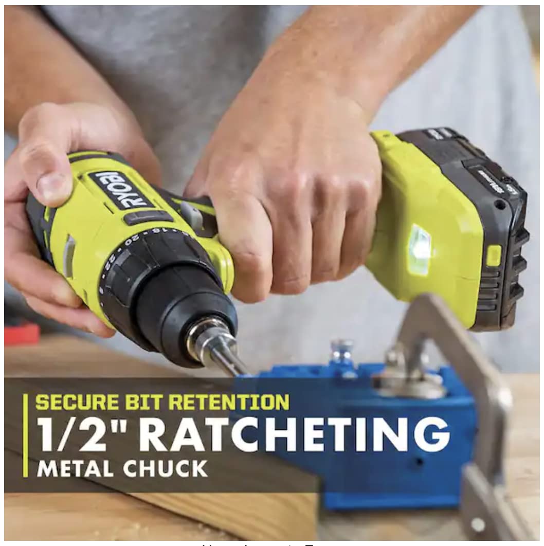 Foto 4 pulgar | Taladro Ryobi One+ 18 V Inalámbrico 1/2 Pulgada Pcl206b - Venta Internacional