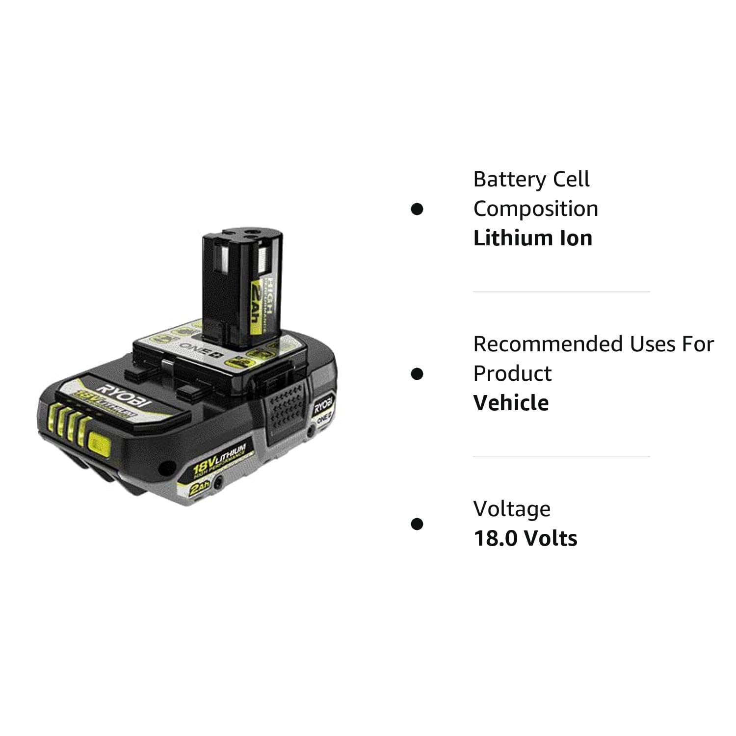 Foto 3 pulgar | Batería Ryobi One+ de Iones de Litio de 18 V y 2.0 Ah de Alto Rendimiento - Venta Internacional