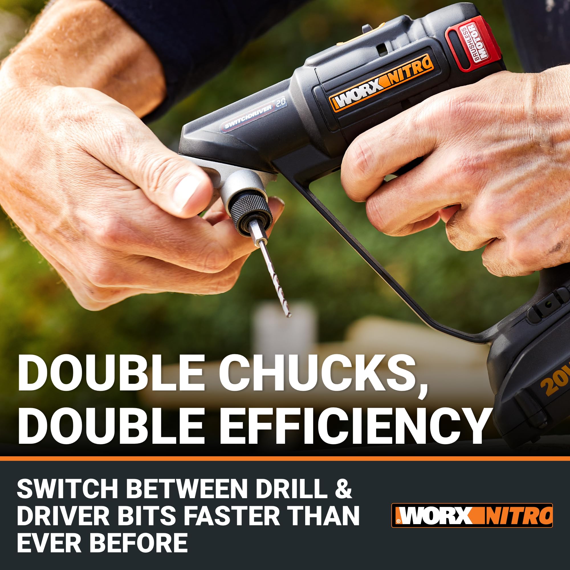 Foto 4 pulgar | Taladro Inalámbrico Worx Nitro 20v Switchdriver 2.0 Wx177l - Venta Internacional