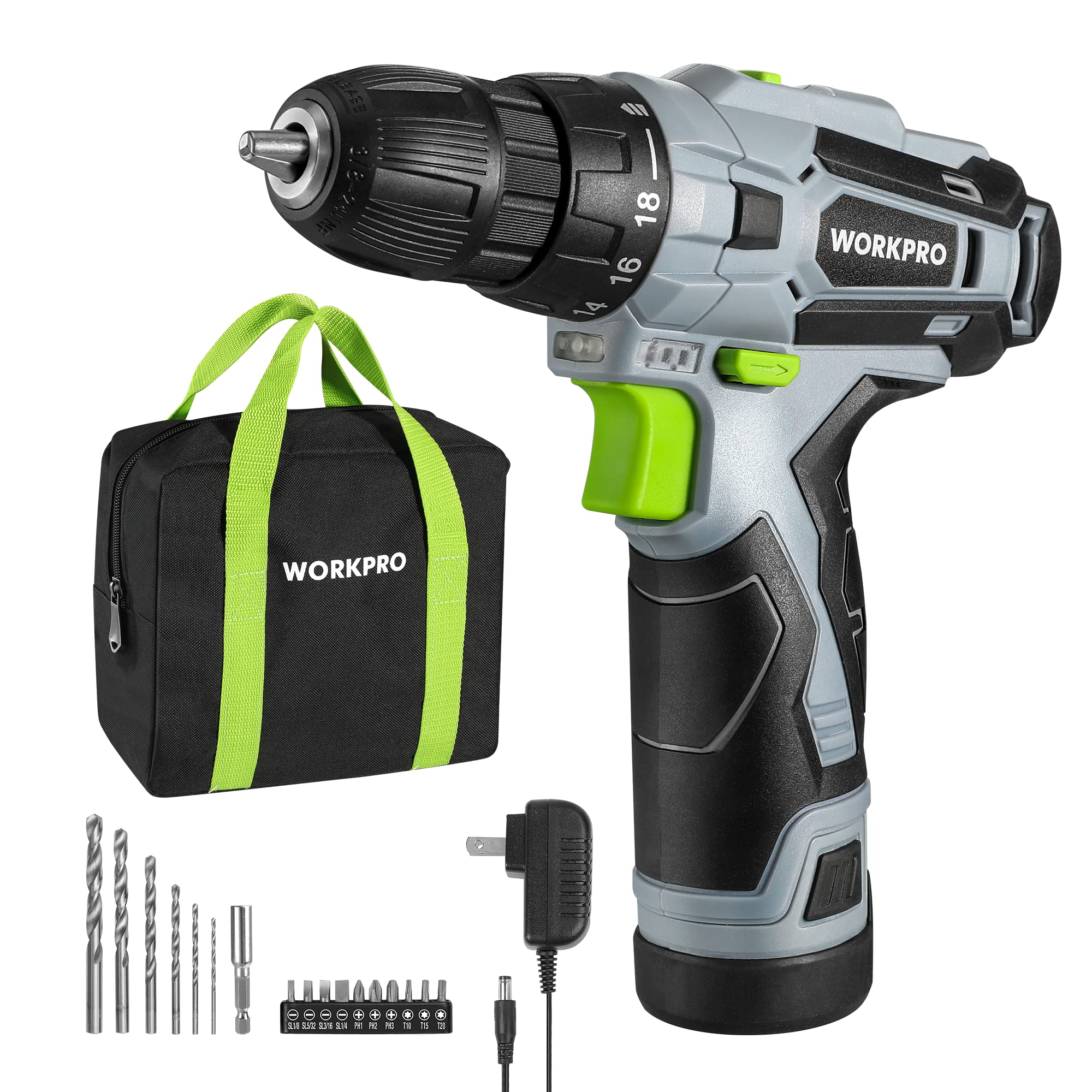 Foto 2 pulgar | Taladro Inalámbrico Workpro 12v con Cargador y Bolsa - Venta Internacional