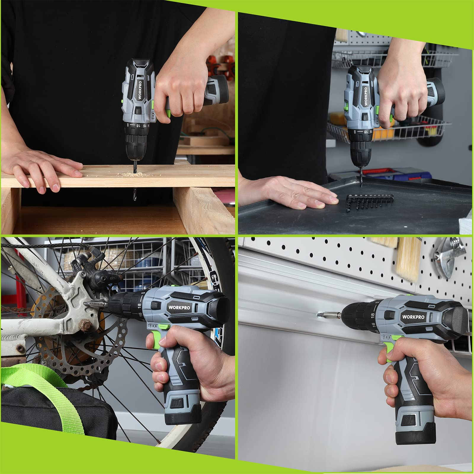 Foto 8 pulgar | Taladro Inalámbrico Workpro 12v con Cargador y Bolsa - Venta Internacional