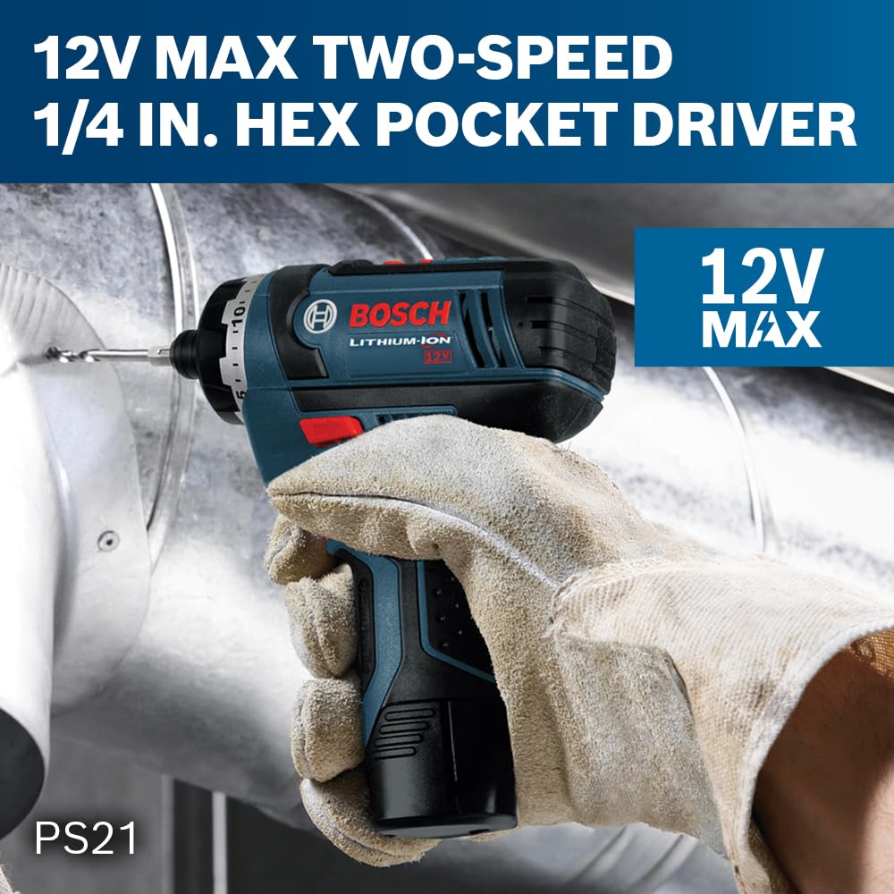 Foto 6 pulgar | Taladro Pocket Driver Bosch Ps21n De 12 V Como Máximo Dos Velocidades - Venta Internacional